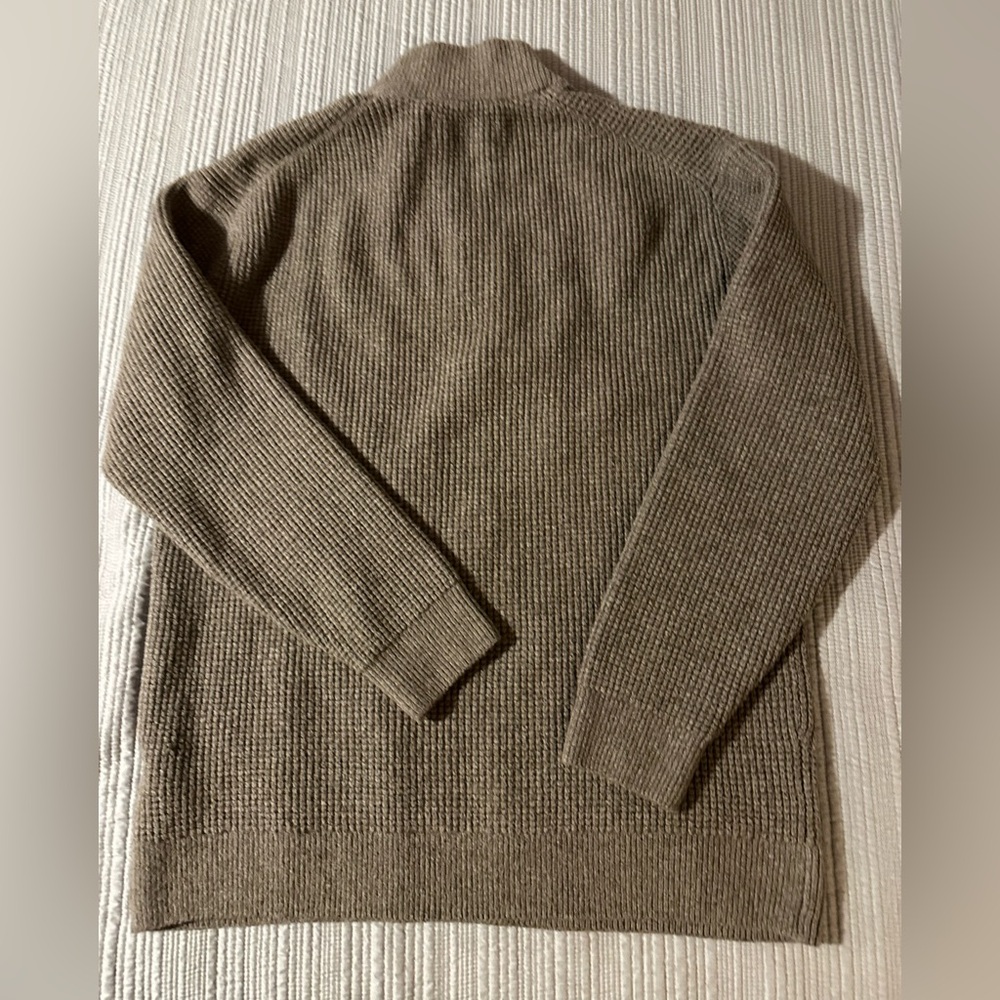 Abercrombie & Fitch soft A&F mens quarter zip waffle knitpullover sweater sz med - Picture 4 of 6